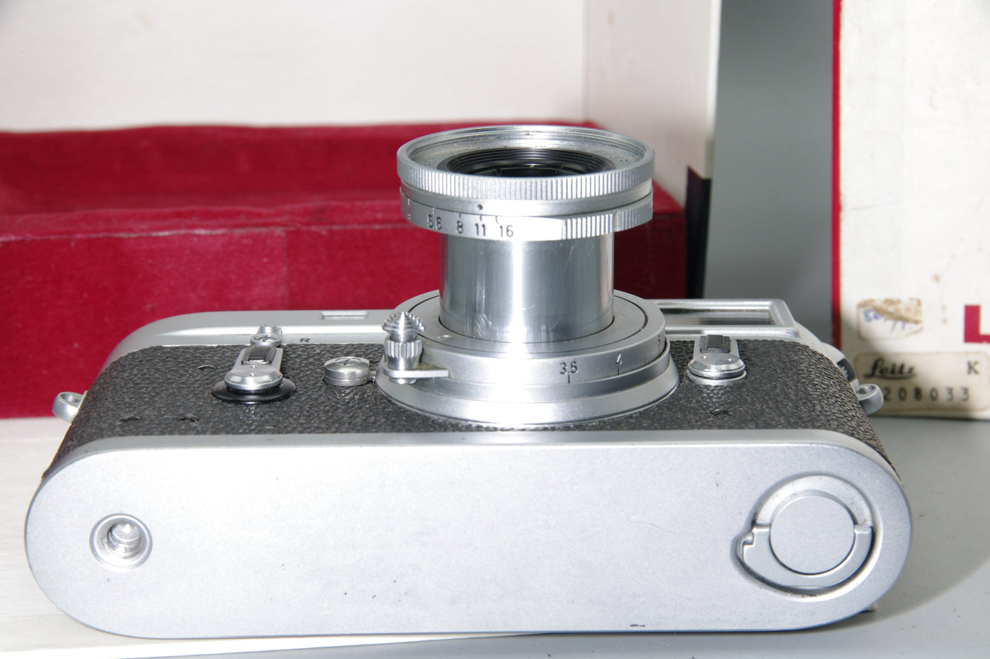 1968 Leica M4 35mm Rangefinder with Elmar 50mm F/2.8 and Original Box