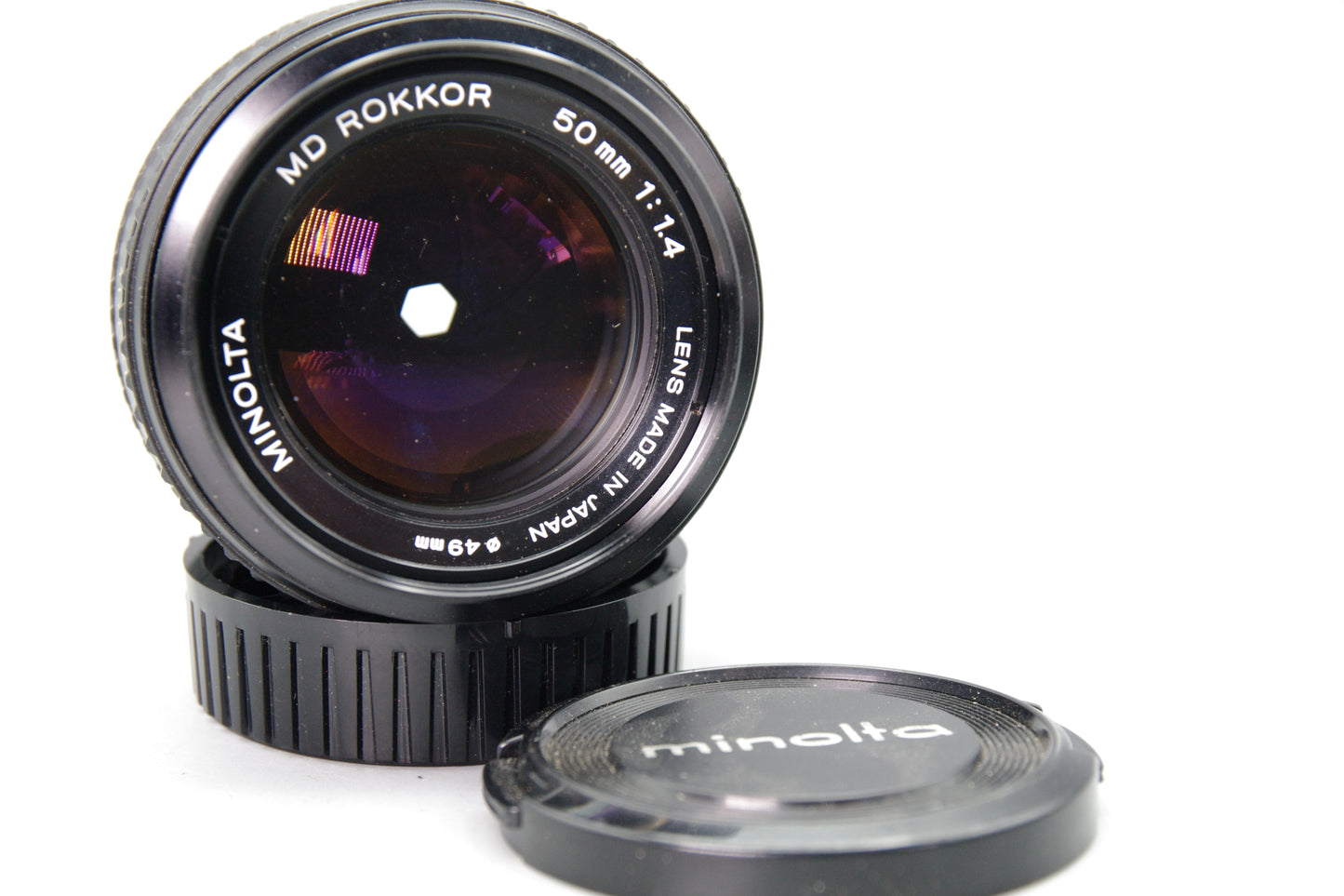 Minolta MD Rokkor 50mm f1.4 Lens – Fast Prime, Manual Focus, Serviced