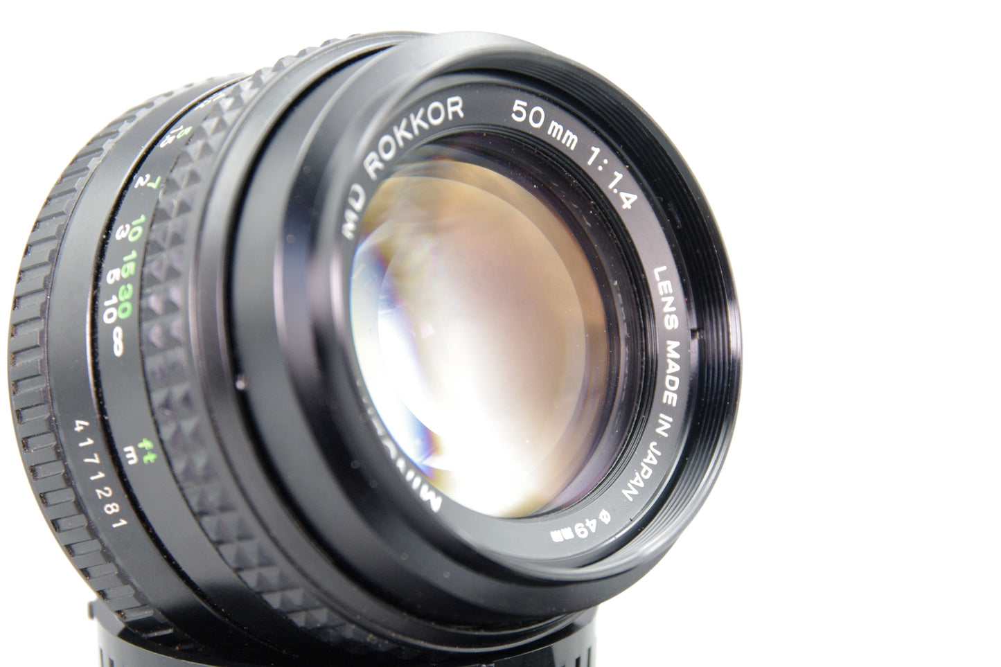 Minolta MD Rokkor 50mm f1.4 Lens – Fast Prime, Manual Focus, Serviced