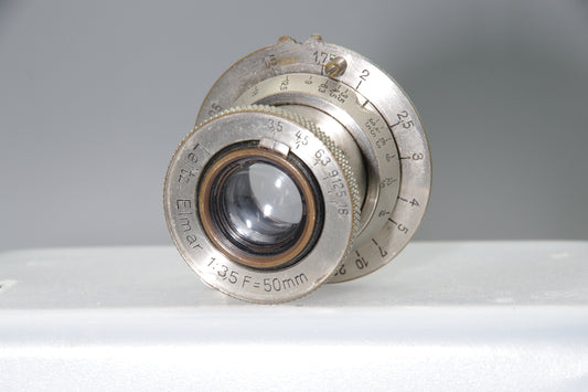 Leitz Elmar 50mm F/3.5 Collapsible L39 Lens - minor haze