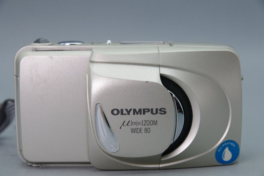 Olympus Mju Zoom Wide 80 – 35mm Film Camera – Excellent – Tested & Working