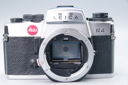 Leica R4 35mm SLR Film Camera Body and New Batteries Silver Excellent