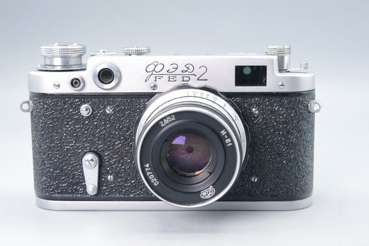 FED‑2 35mm Rangefinder Camera with FED 52mm f/2.8 Lens – Excellent Condition