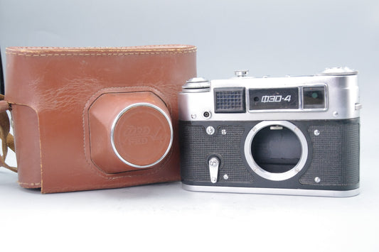 Soviet FED‑4 35mm Rangefinder – Meter Working – Shutter Sticks – With Case