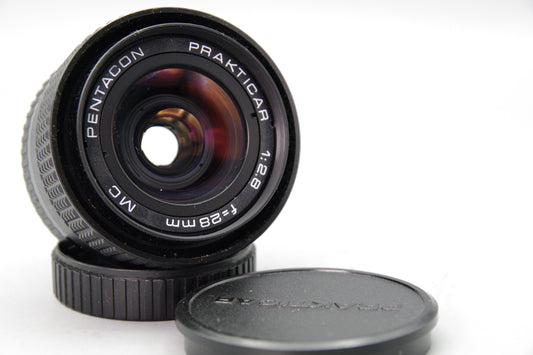 Pentacon MC 28mm f/2.8 Wide‑Angle Lens – Praktica PB Mount – VGC