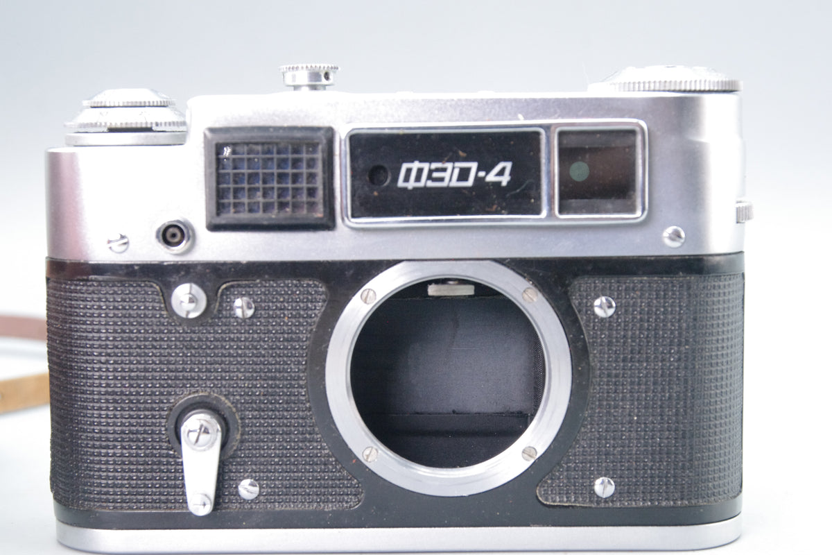 Soviet FED‑4 35mm Rangefinder – Meter Working – Shutter Sticks – With Case