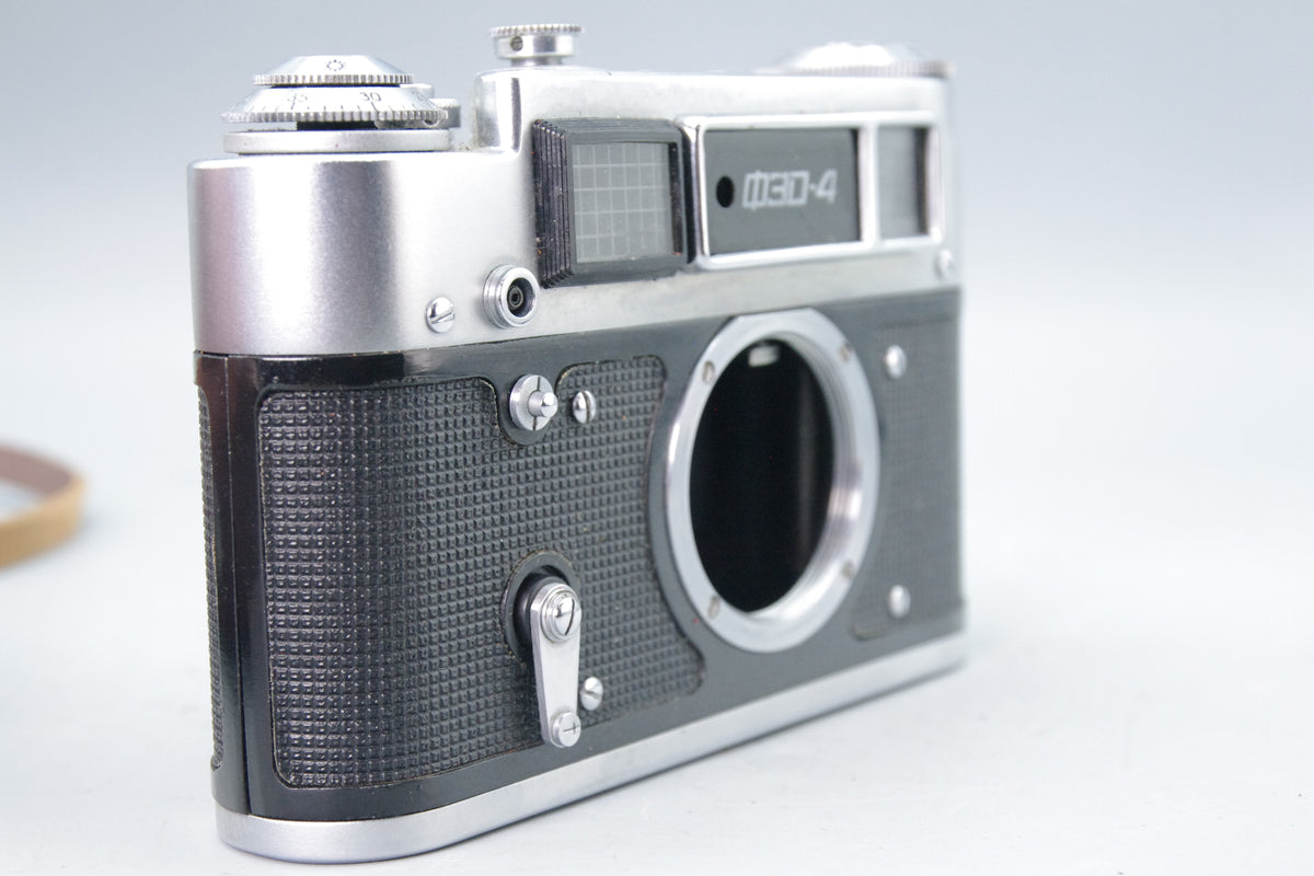 Soviet FED‑4 35mm Rangefinder – Meter Working – Shutter Sticks – With Case