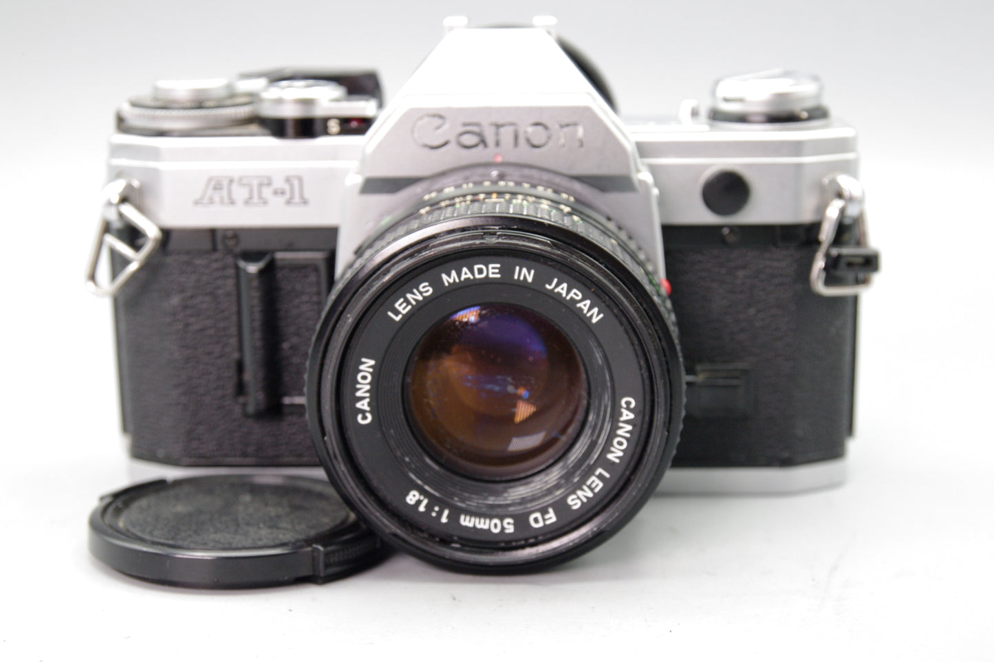 Canon AT‑1 35mm SLR + FD 50mm f/1.8 Lens – Excellent – Tested – New Batteries