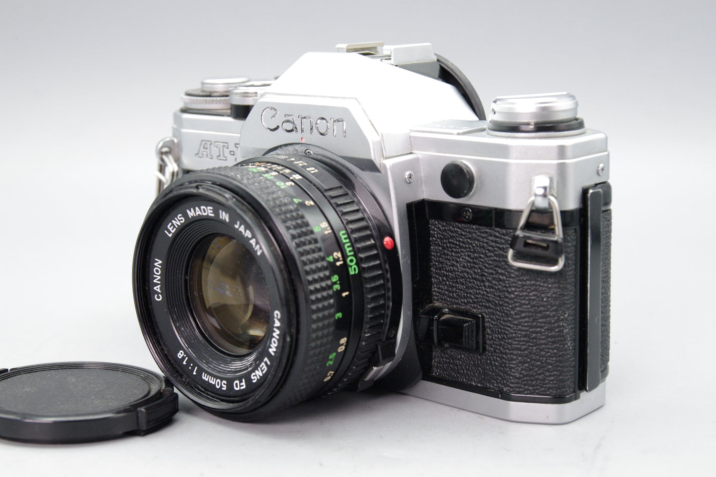 Canon AT‑1 35mm SLR + FD 50mm f/1.8 Lens – Excellent – Tested – New Batteries