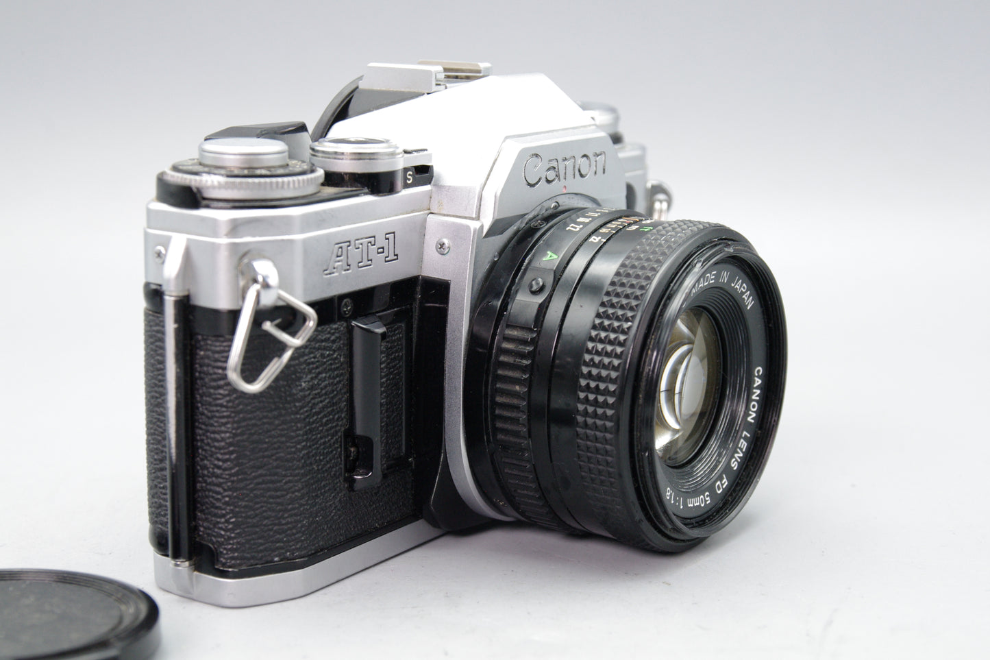 Canon AT‑1 35mm SLR + FD 50mm f/1.8 Lens – Excellent – Tested – New Batteries