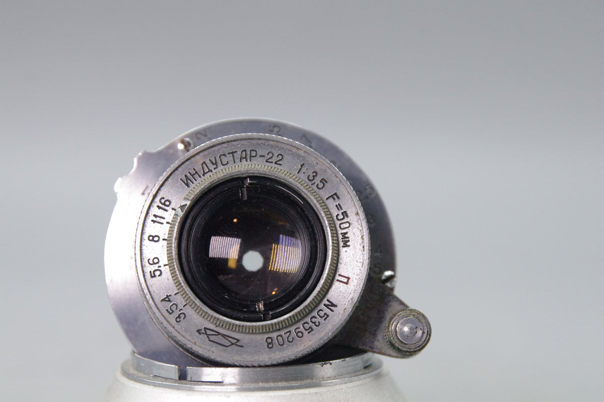 KMZ Industar‑22 50mm f/3.5 Collapsible Lens – Minor Rear Surface Marks – VGC
