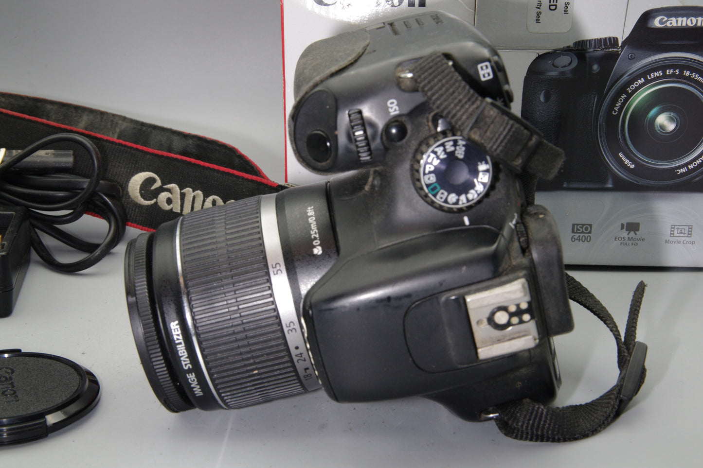 Boxed Canon EOS 550D DSLR + EF‑S 18–55mm IS Lens 18MP Full HD S/C 38443