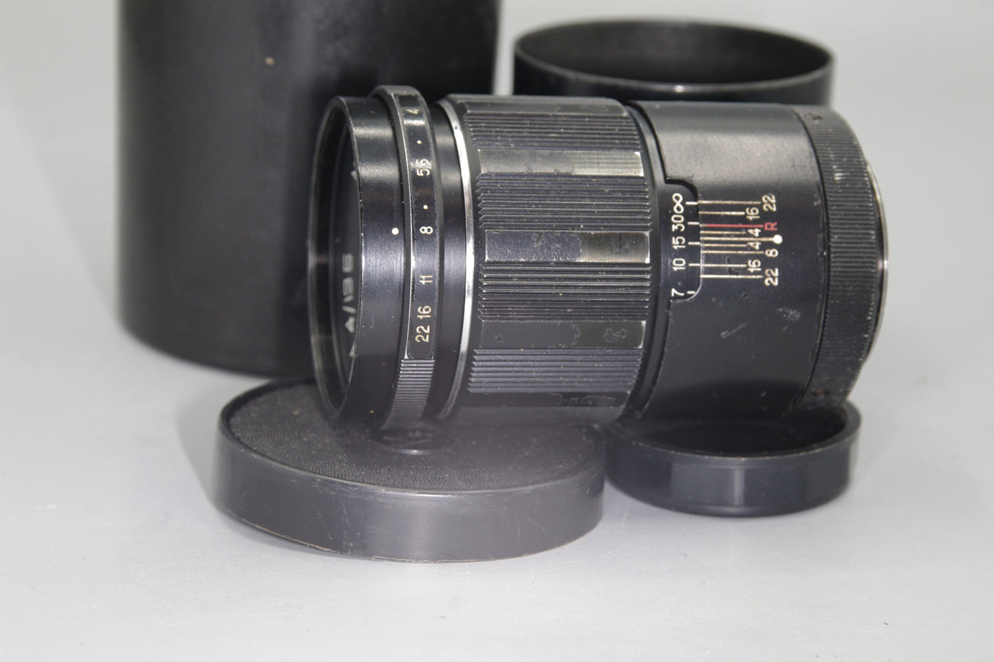Jupiter-11a 135mm F/4 Lens - M42 Mount Excellent includes case, hood and caps