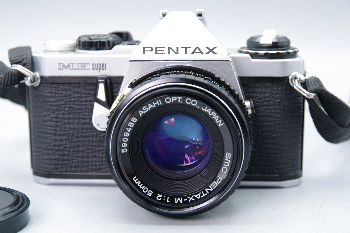 Pentax ME Super 35mm SLR + Pentax‑M 50mm f/2 Lens – Tested – Batteries – VGC