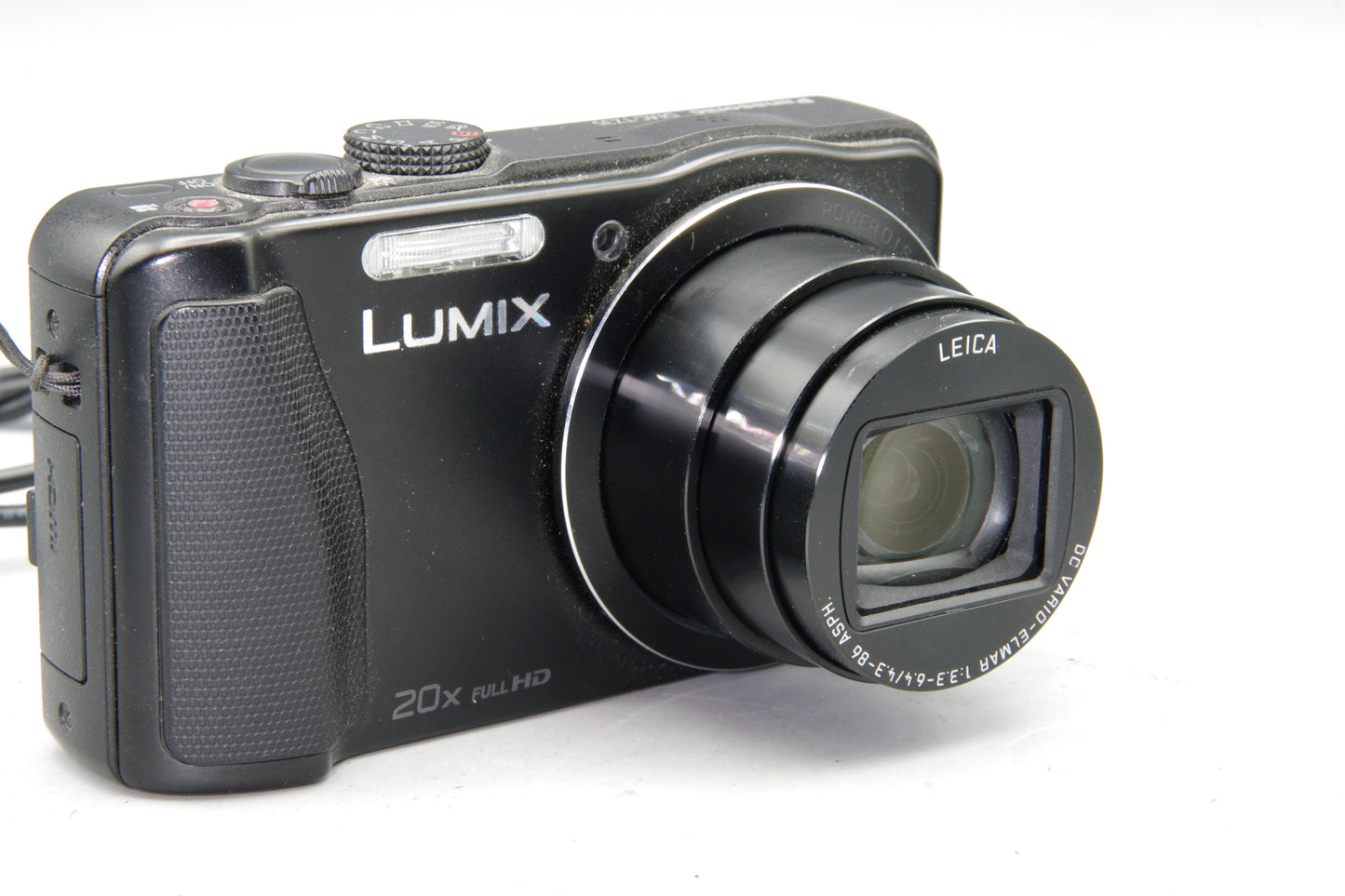 Panasonic Lumix DMC-TZ35 16.1MP 20x Zoom in Black with Case - Excellent