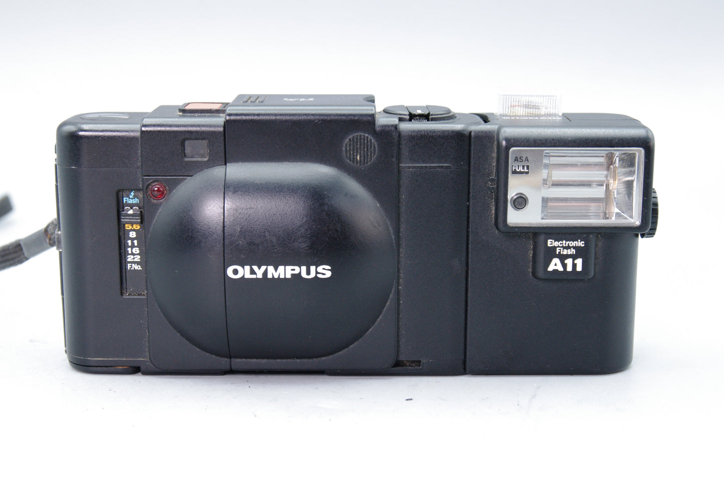 Olympus XA 35mm Rangefinder Camera + A11 Flash – Tested – Very Good Cond