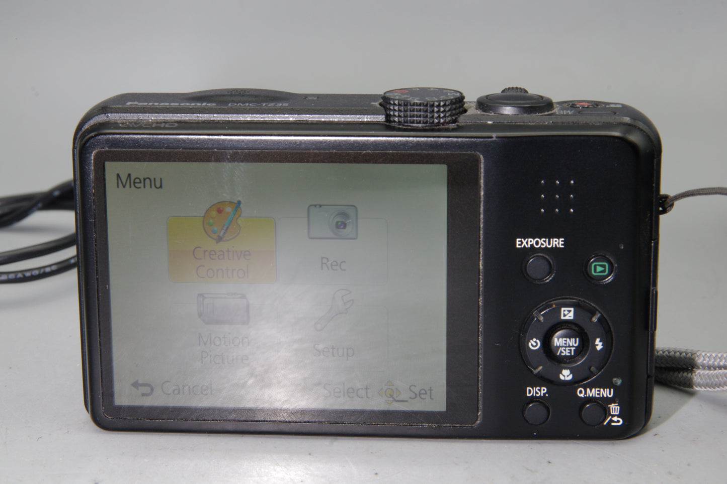 Panasonic Lumix DMC-TZ35 16.1MP 20x Zoom in Black with Case - Excellent