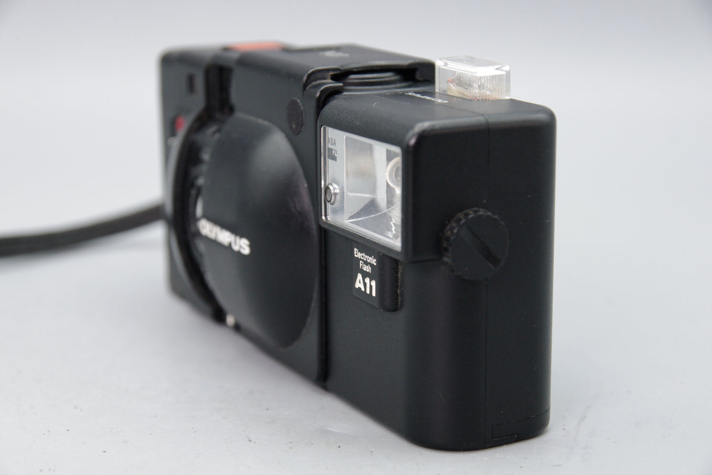 Olympus XA 35mm Rangefinder Camera + A11 Flash – Tested – Very Good Cond