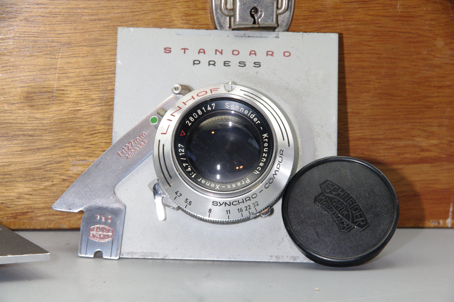 Linhof Technika III with 90mm and 127mm lenses in case