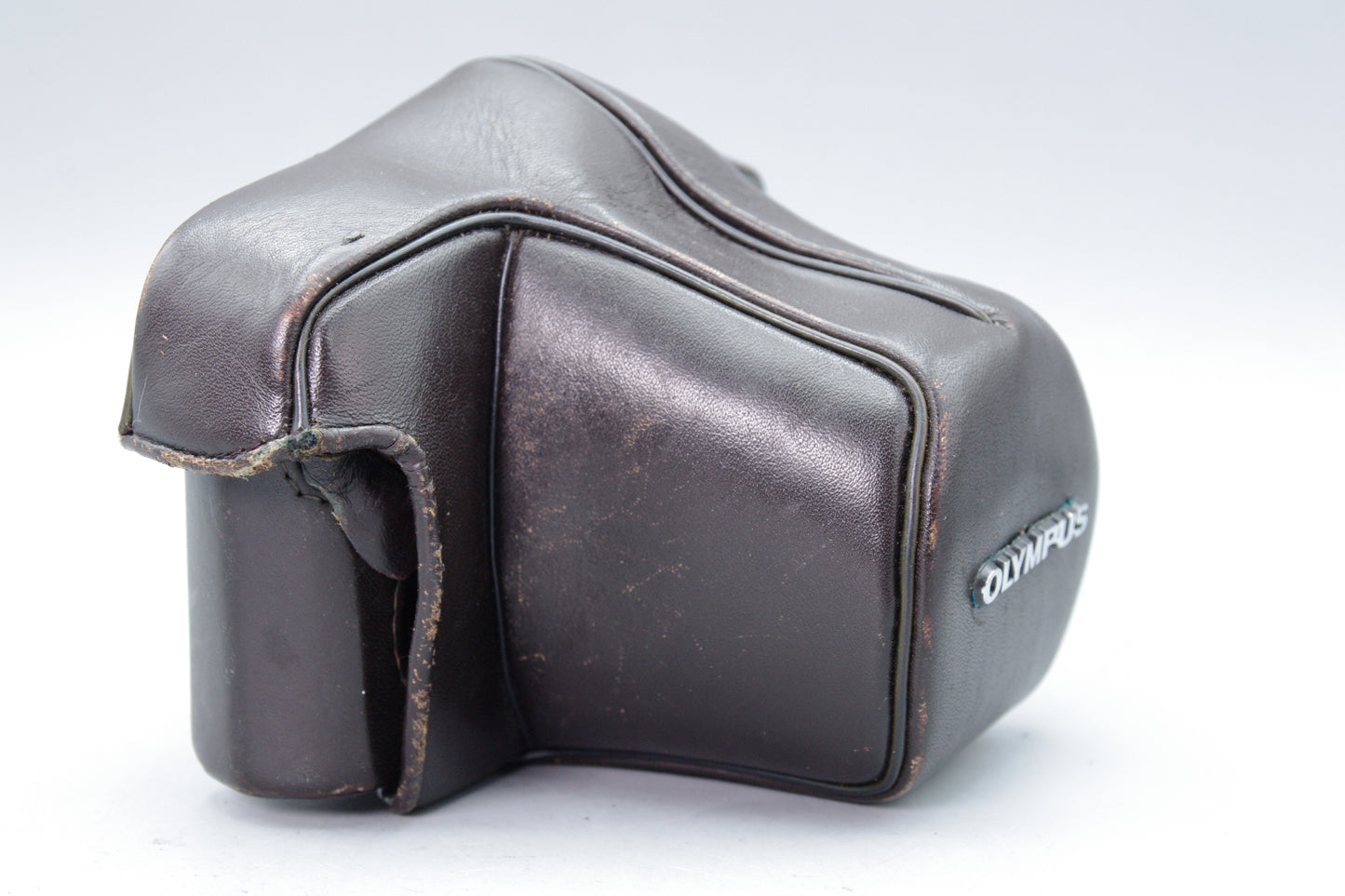 Olympus OM‑Series Brown Leather Case – Genuine Olympus – Very Good Condition