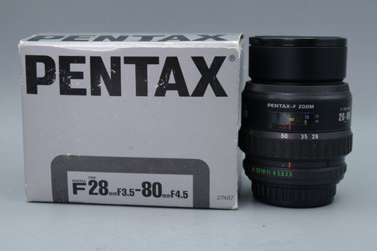 SMC Pentax‑F 28‑80mm F3.5‑4.5 AF Zoom Lens – PKAF Mount – Excellent – Boxed
