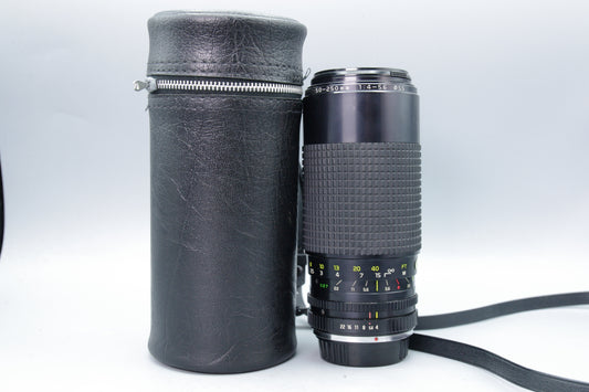 Tokina 50‑250mm f4‑5.6 Pentax K Mount Lens with Case and Caps