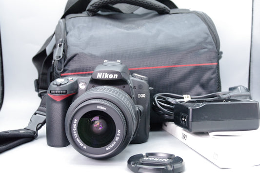 Nikon D90 12.3MP DSLR – 18–55mm VR Lens – S/C 16409 – Excellent Condition