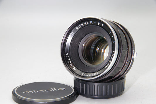 Minolta Auto Rokkor-PF 55mm f/2 Lens – SR Mount – Manual Focus - VGC