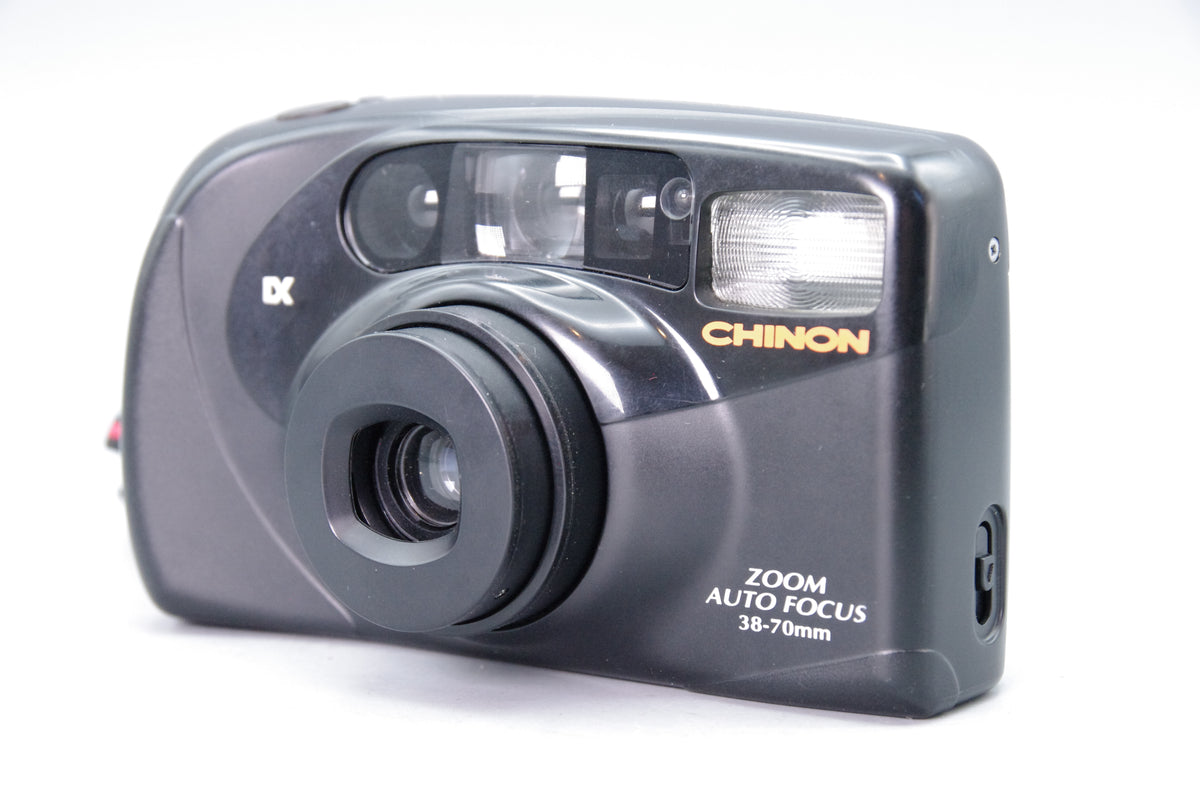 Chinon Auto Zoom 38–70mm Compact 35mm Camera – Tested & Working – Very Good