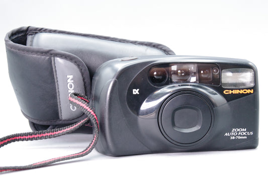 Chinon Auto Zoom 38–70mm Compact 35mm Camera – Tested & Working – Very Good