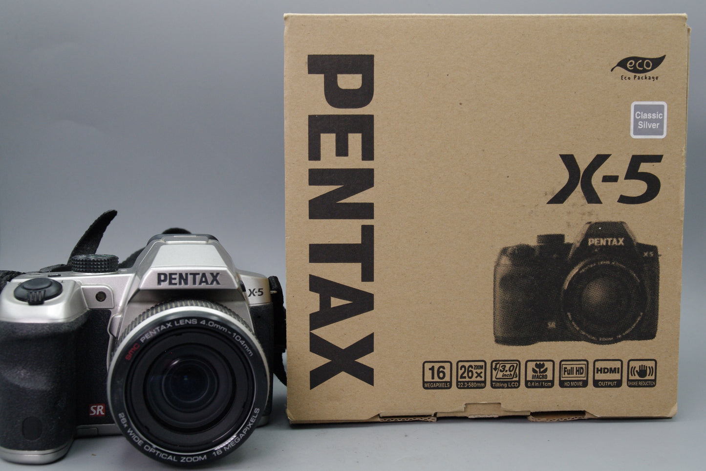 Pentax X‑5 Digital Camera – Boxed – Tested – S/C 1968 – Very Good Condition