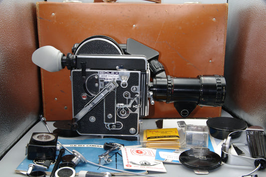 Bolex H‑16 Reflex 16mm Camera + Pan Cinor 17–85mm Lens – Very Good Condition
