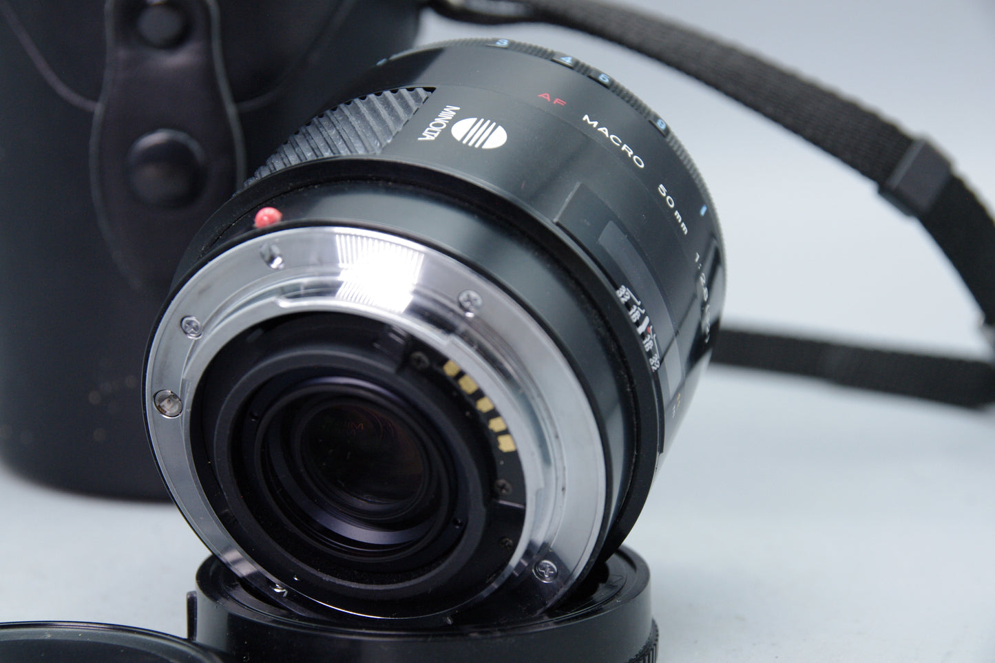 Minolta AF Macro 50mm f/2.8 Lens – A Mount Prime with Caps – Excellent