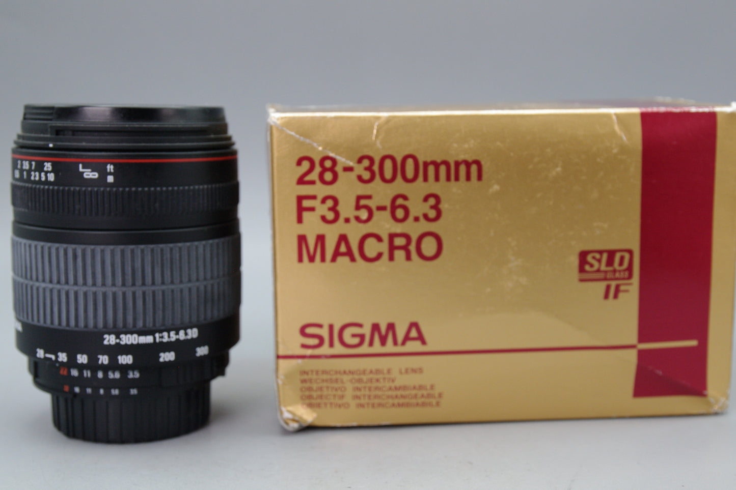 Sigma 28–300mm F/3.5–6.3 D Lens – Nikon F Mount – Boxed – Very Good Condition