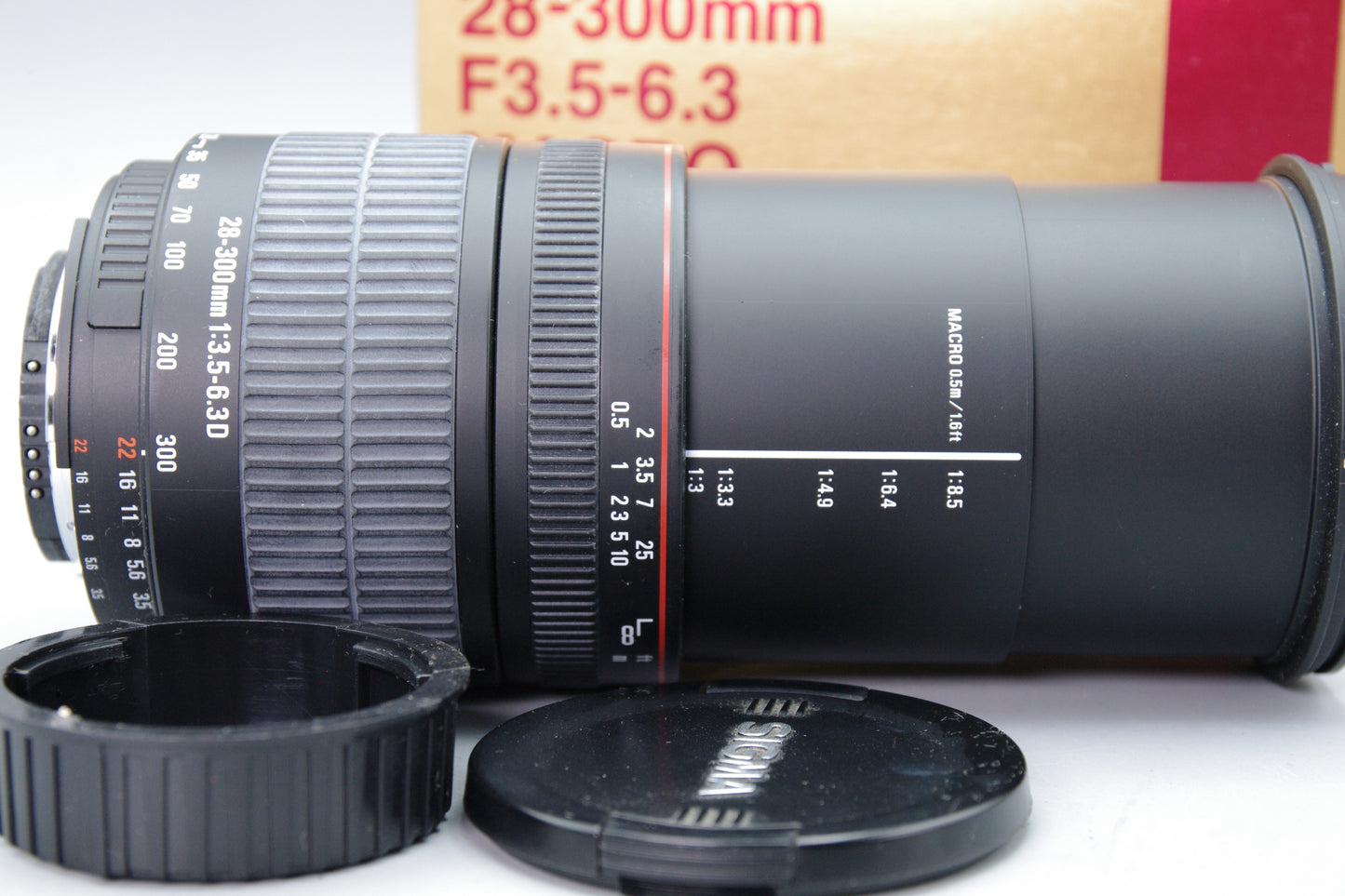 Sigma 28–300mm F/3.5–6.3 D Lens – Nikon F Mount – Boxed – Very Good Condition