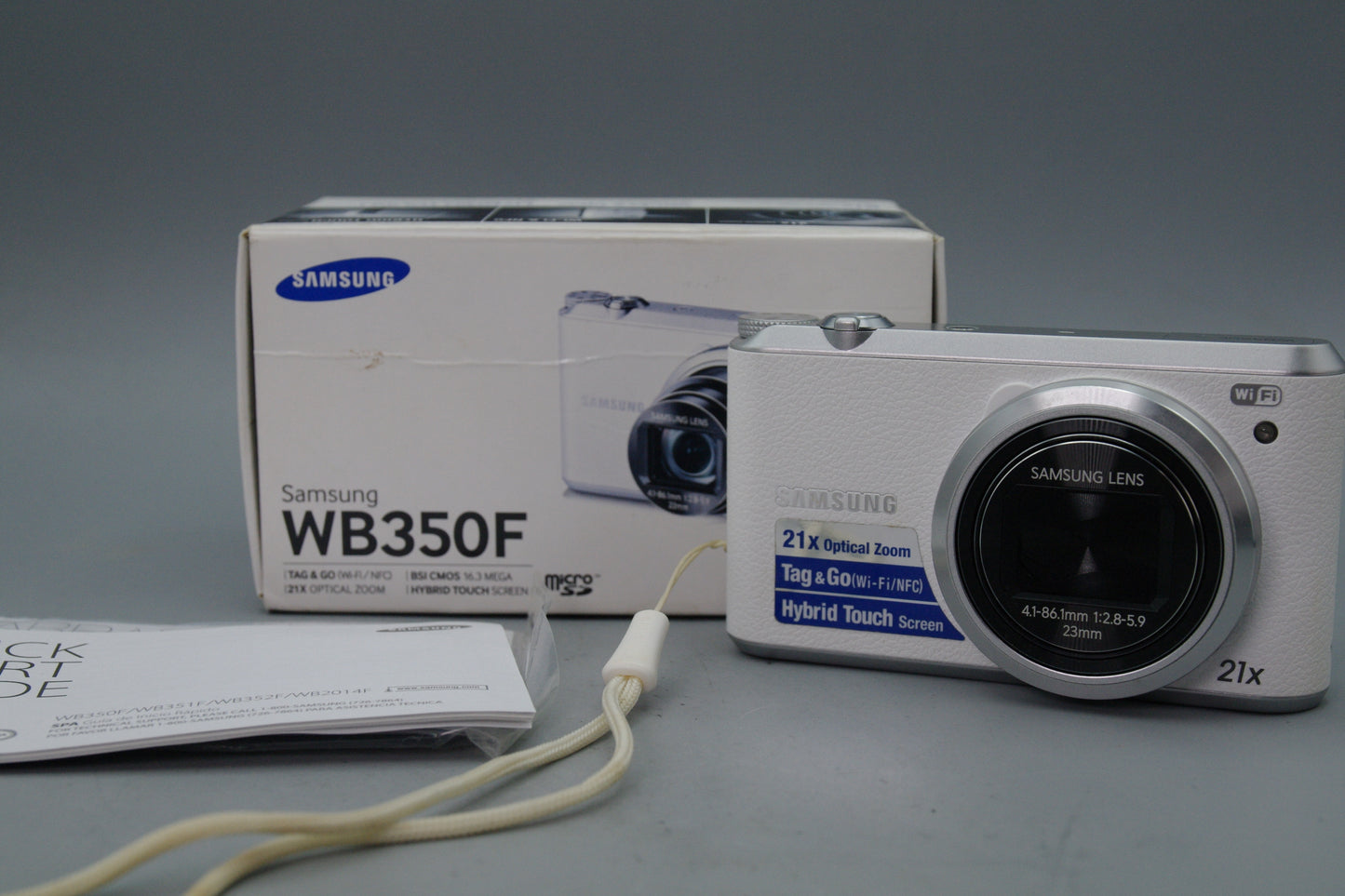 Samsung WB350F 16.3MP Smart Camera – White – Boxed – Excellent Condition