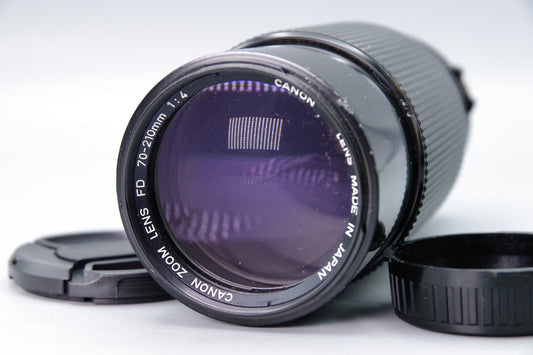 Canon FD 70–210mm f/4 Telephoto zoom with macro, constant f/4