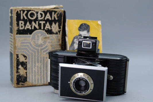Kodak Bantam 828 Folding Film Camera 50mm f5.6 Lens Boxed Very Good