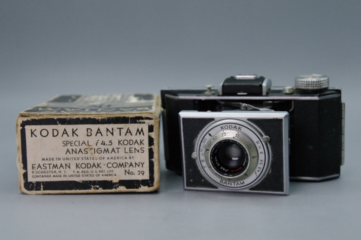 Kodak Bantam Special 828 Folding Camera 47mm f4.5 Lens Boxed Very Good