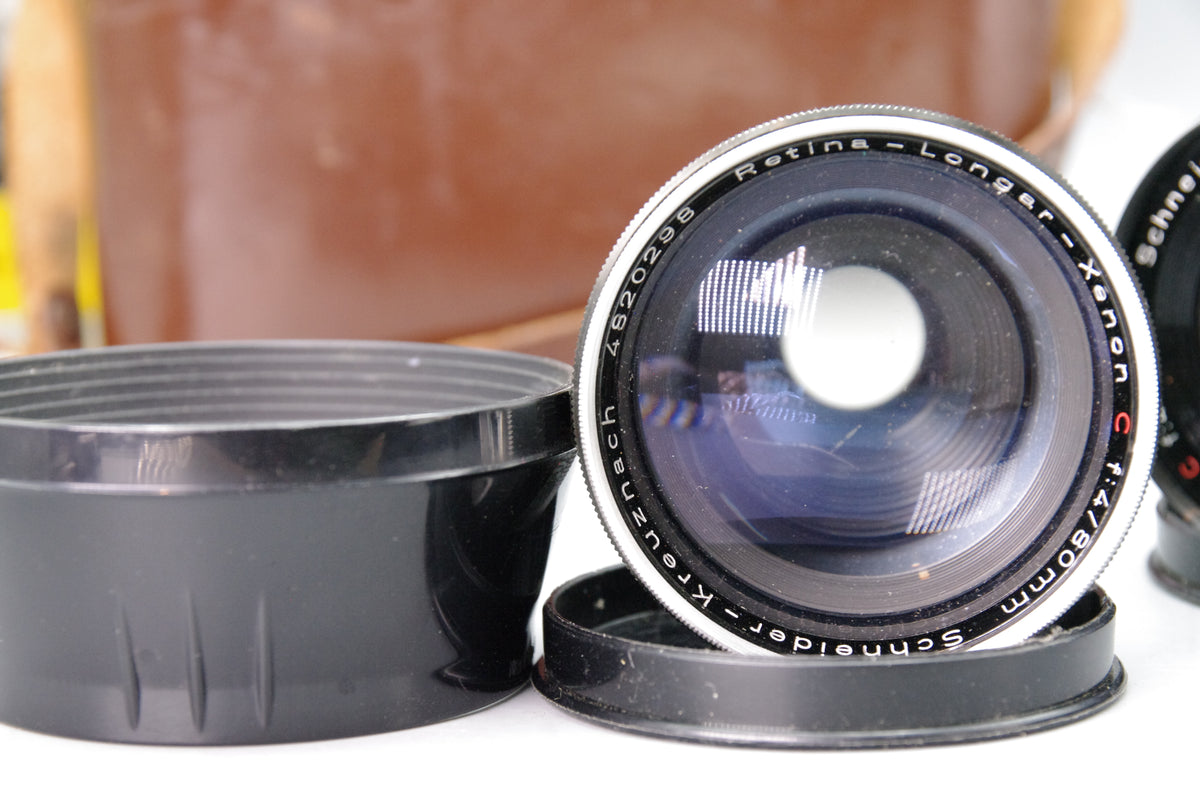 Kodak Retina Reflex Vintage Full Kit with Case – 50/2, 35/4 & 135/4 Lenses