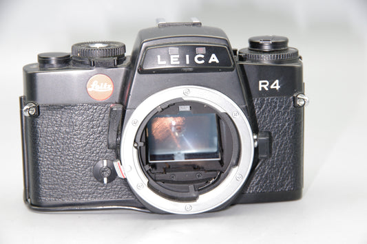 Leica R4 35mm SLR Film Camera Body with Data Back and New Batteries