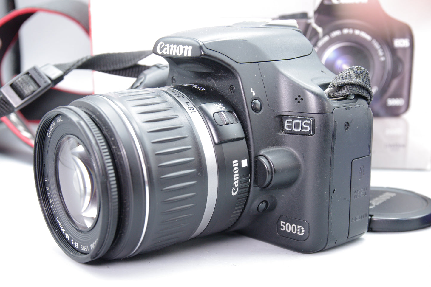 Canon EOS 500D 15.1MP DSLR + 18–55mm Lens –Very Low S/C 4763