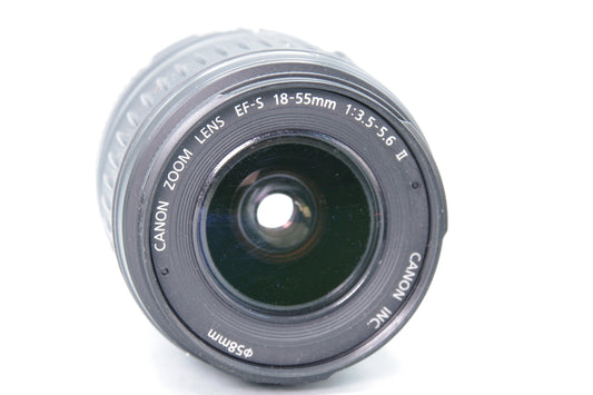 Canon EF‑S 18–55mm F3.5–5.6 II Zoom Lens for EOS DSLR – MF Only – Very Good