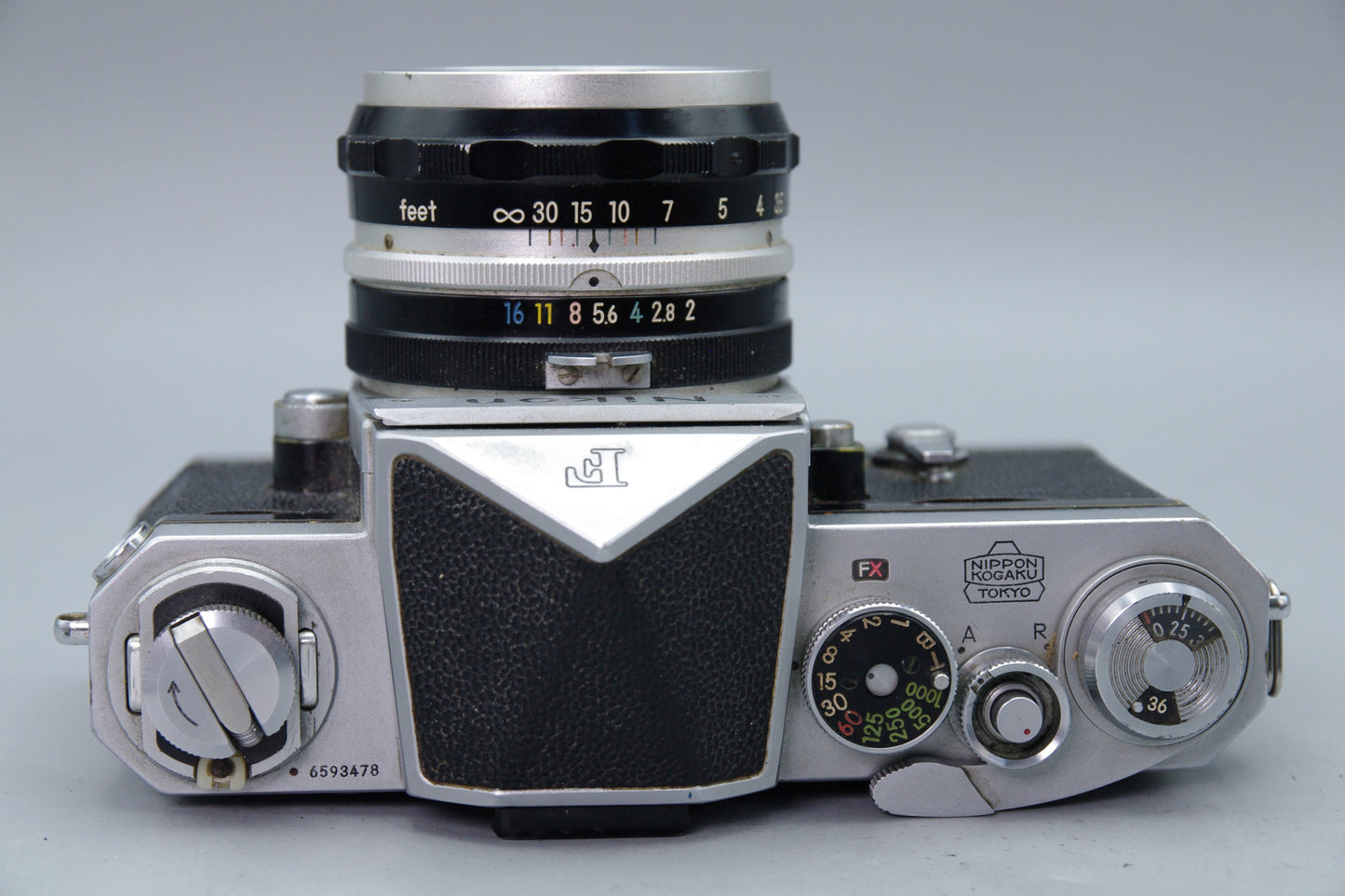 Nikon F 35mm SLR Camera with Nikkor‑S 5cm f/2 Lens  – Excellent Condition