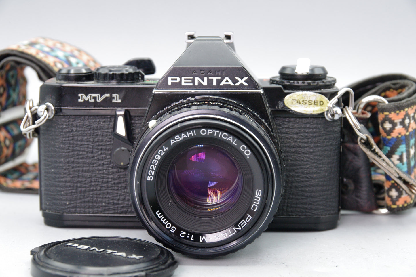 Pentax MV‑1 35mm SLR with Pentax‑M 50mm F/2 Lens – Black – Excellent Condition