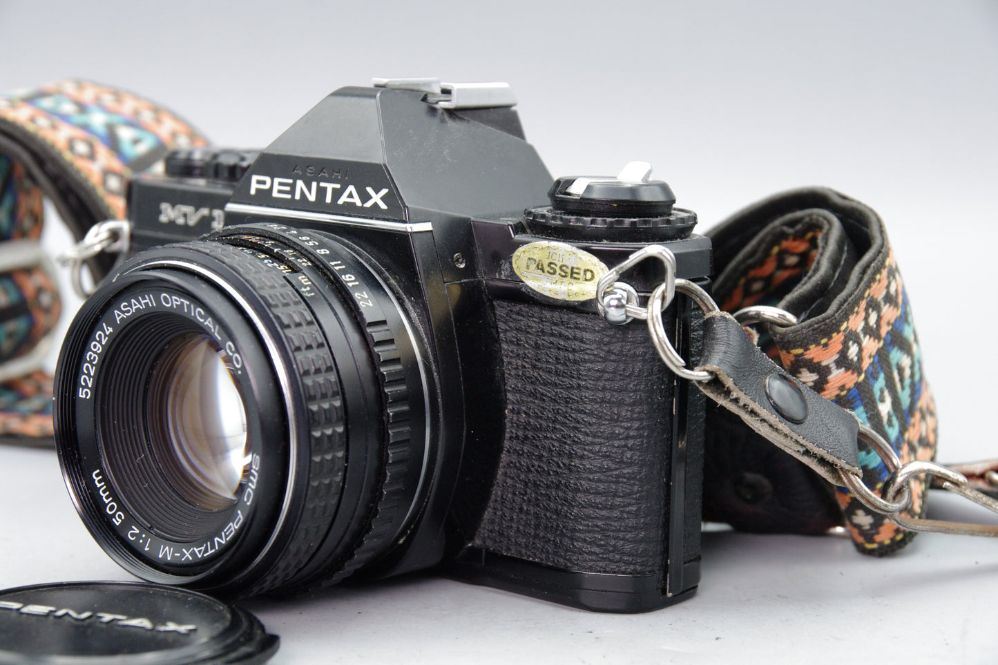 Pentax MV‑1 35mm SLR with Pentax‑M 50mm F/2 Lens – Black – Excellent Condition