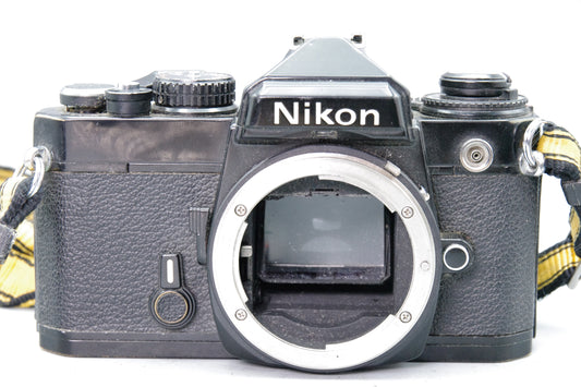 Nikon FE 35mm SLR Camera Body – Black – Tested – Excellent Condition