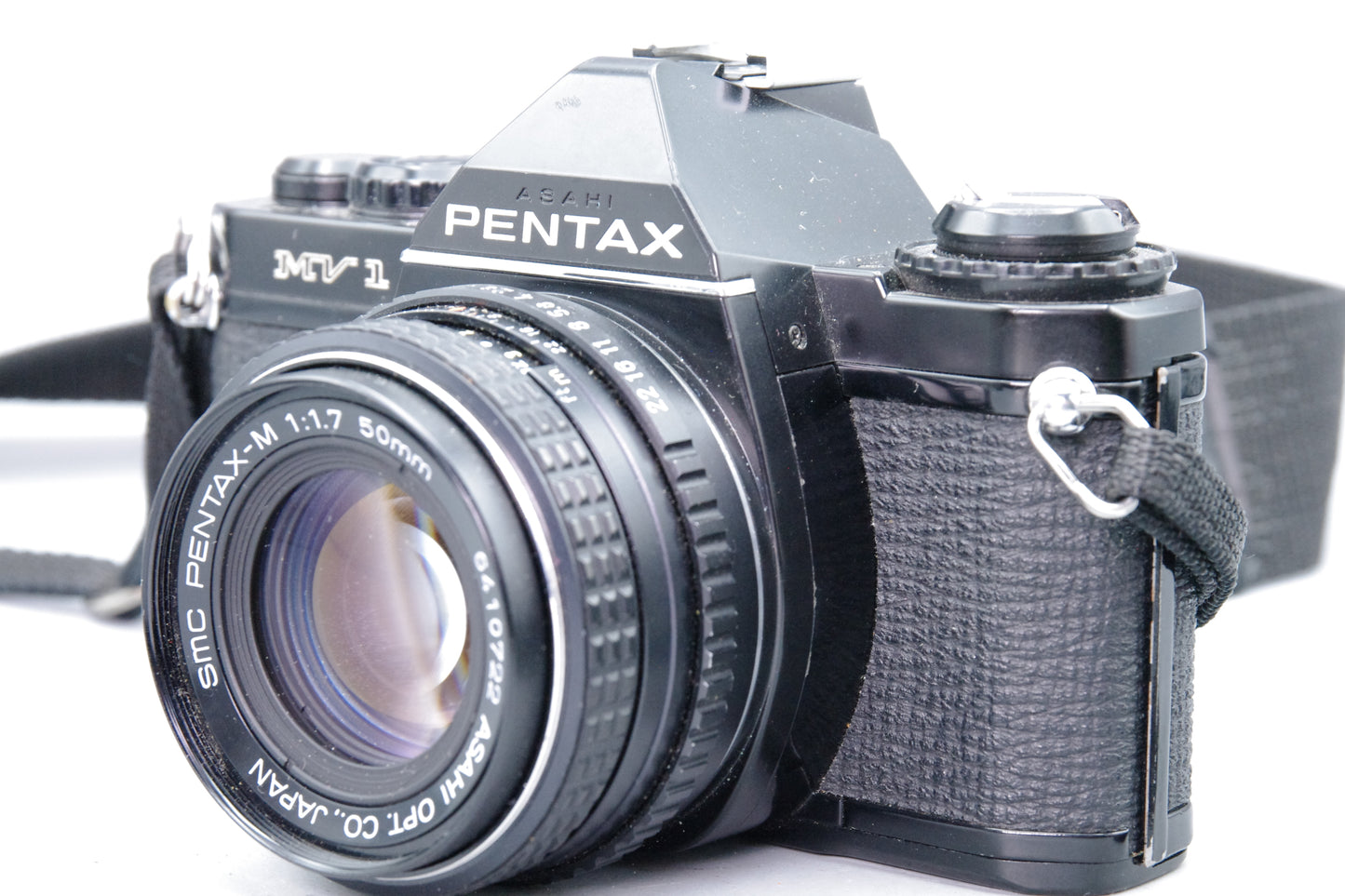 Pentax MV‑1 35mm SLR with Pentax‑M 50mm F/1.7 Lens – Black – Excellent Condition