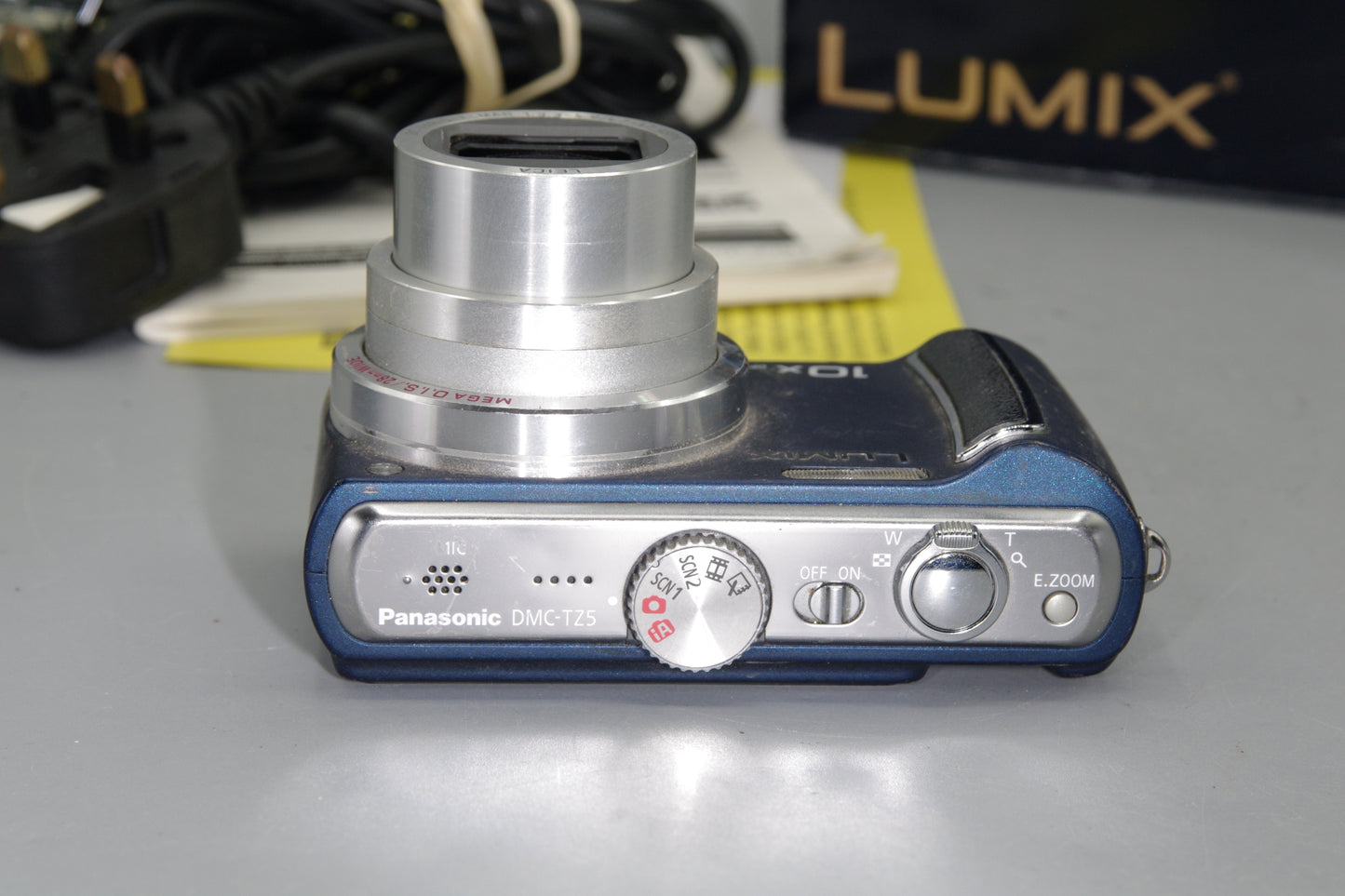 Boxed Blue Panasonic Lumix DMC-TZ5 9.1MP Digital Camera – 10x Leica Zoom, HD Video, 3" LCD