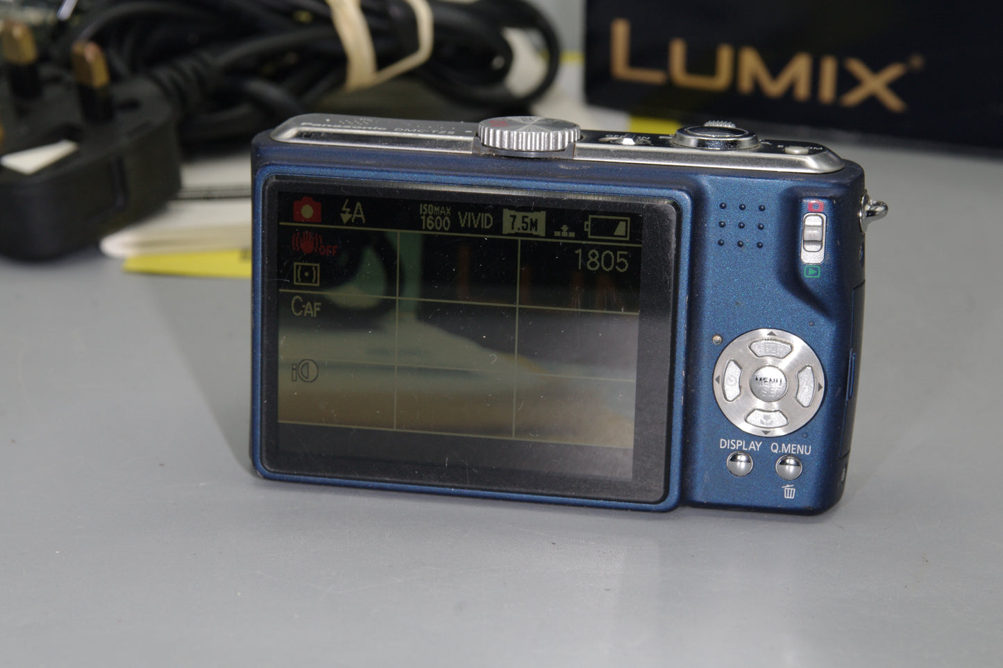 Boxed Blue Panasonic Lumix DMC-TZ5 9.1MP Digital Camera – 10x Leica Zoom, HD Video, 3" LCD
